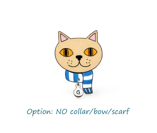 Cream British Shorthair Cat Pin | Handmade Unique Cat Brooch