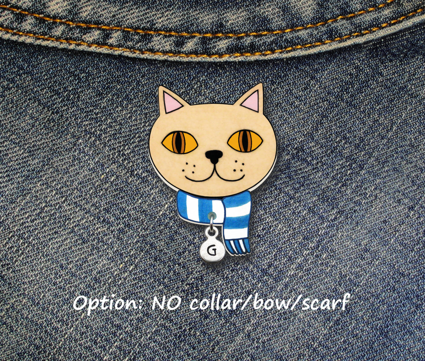 Cream British Shorthair Cat Pin | Handmade Unique Cat Brooch