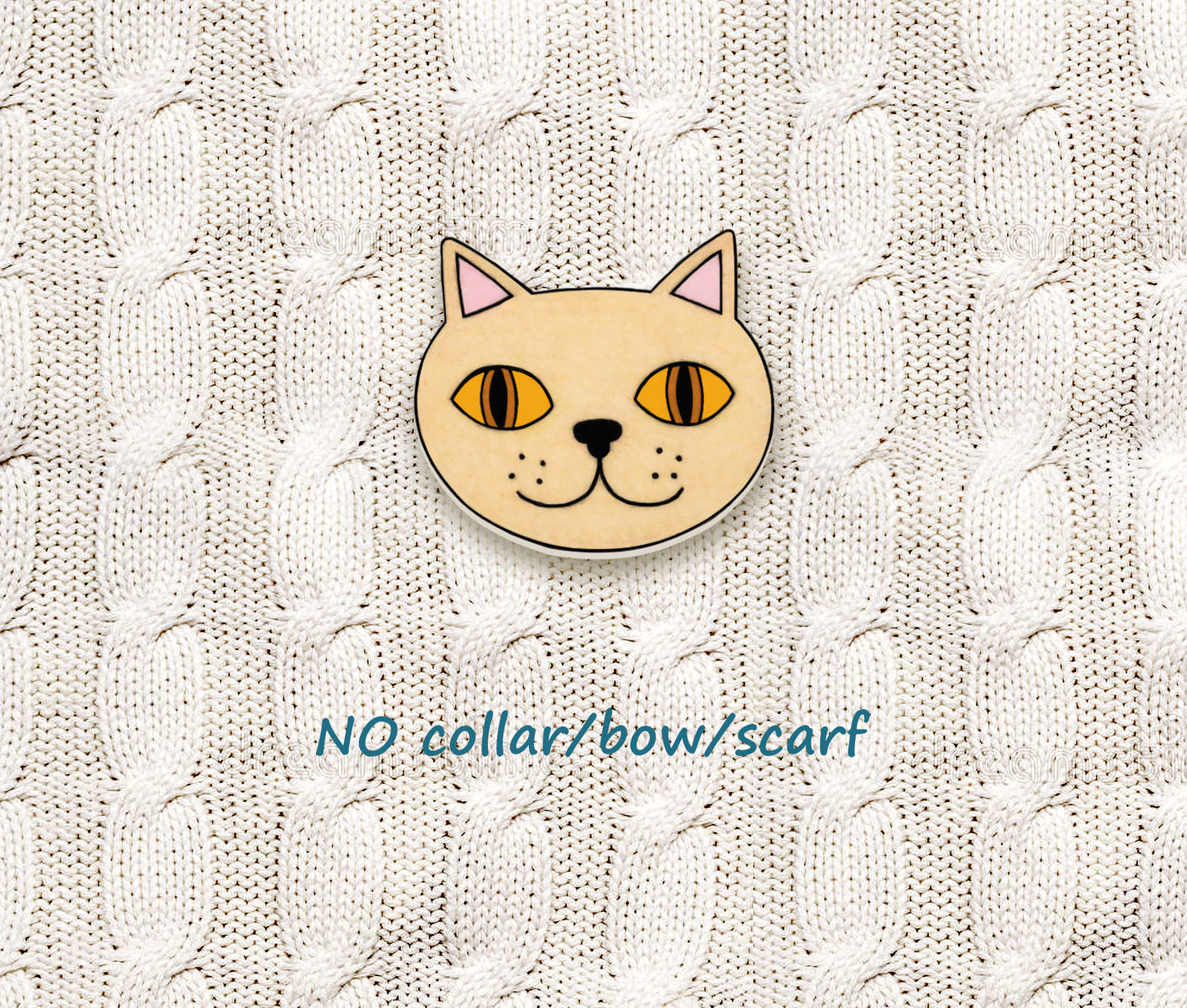 Cream British Shorthair Cat Pin | Handmade Unique Cat Brooch
