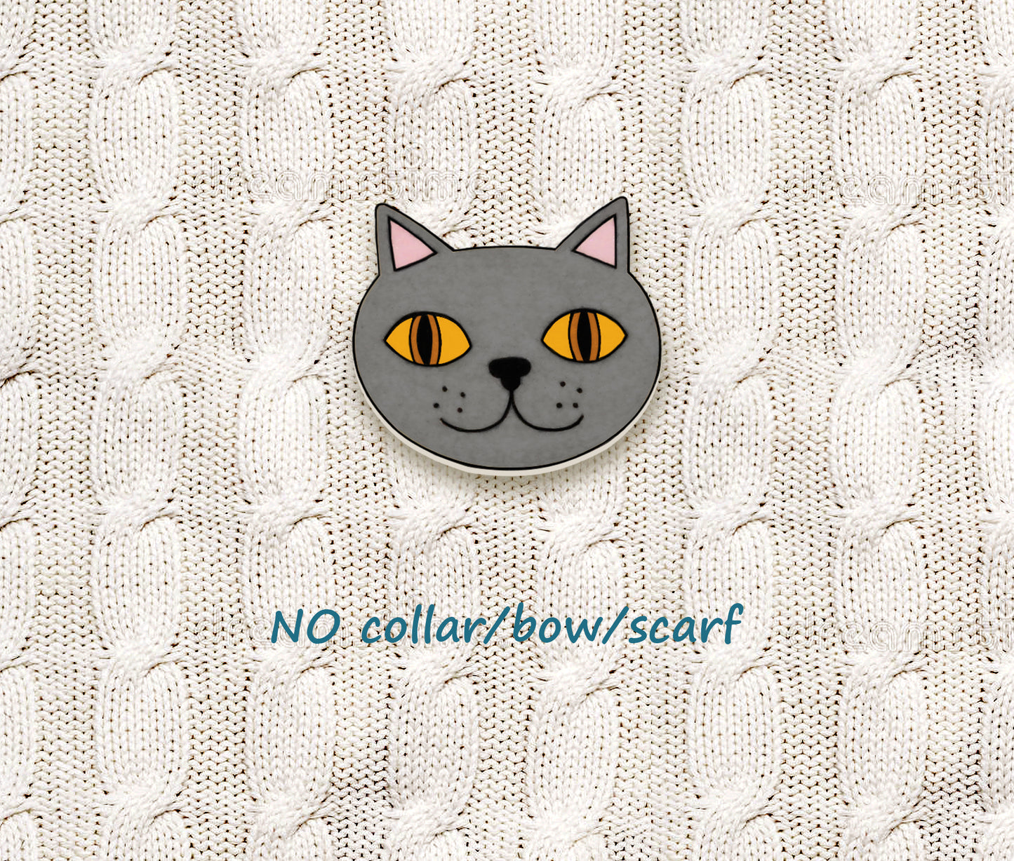 Blue British Shorthair Cat Pin | Unique Gray Cat Brooch