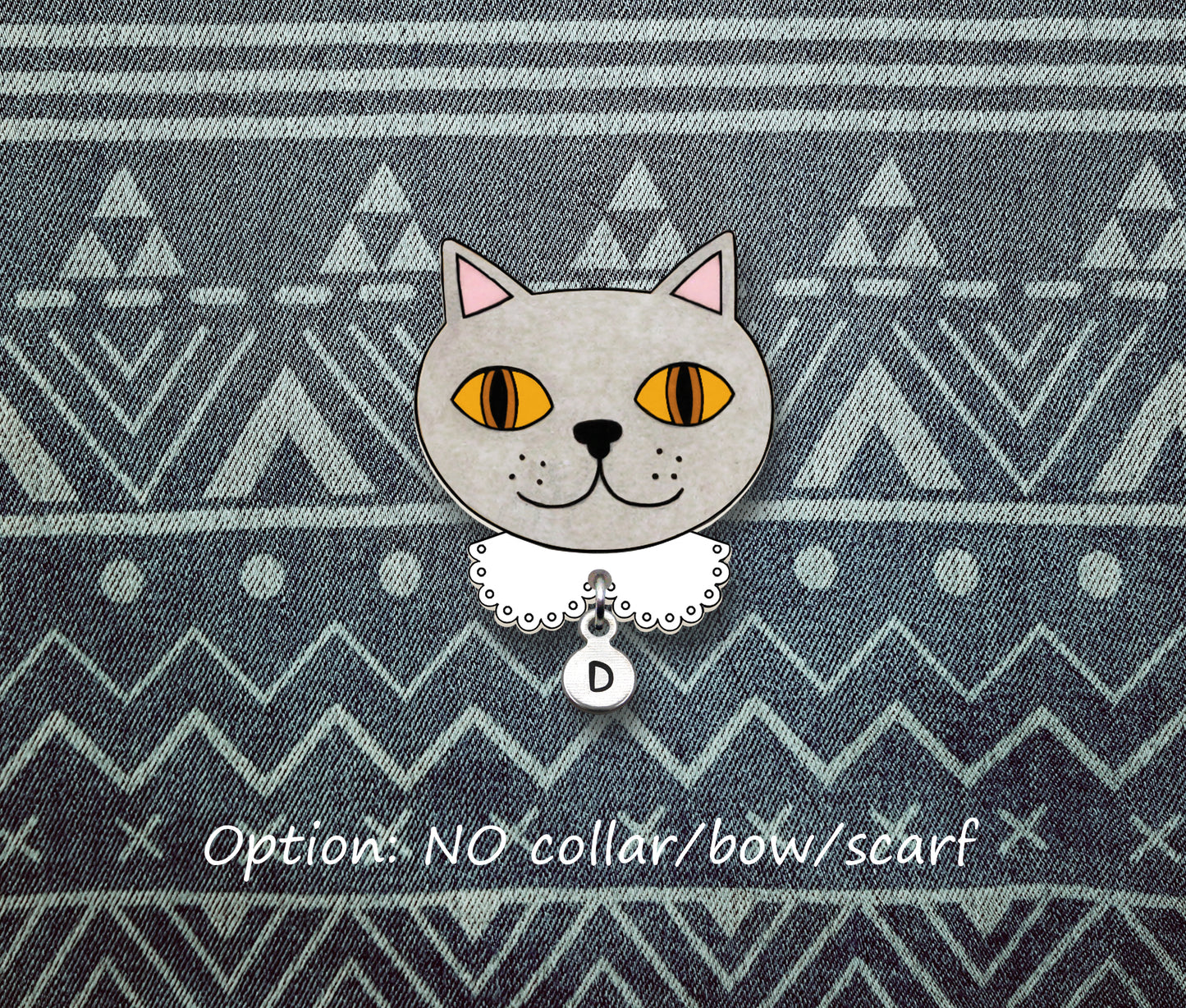 Lilac British Shorthair Cat Pin | Unique Handmade Pet Brooch