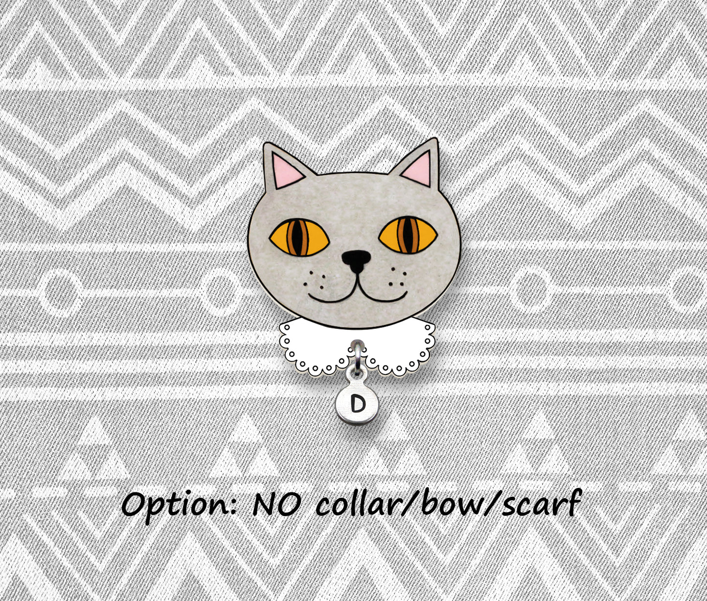 Lilac British Shorthair Cat Pin | Unique Handmade Pet Brooch