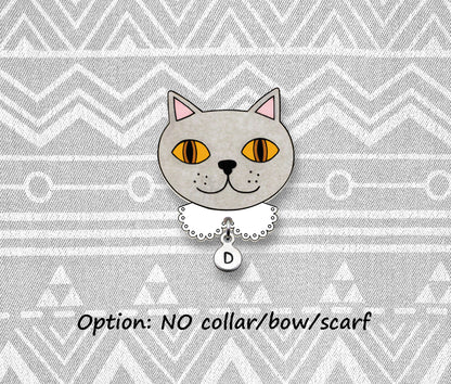 Lilac British Shorthair Cat Pin | Unique Handmade Pet Brooch