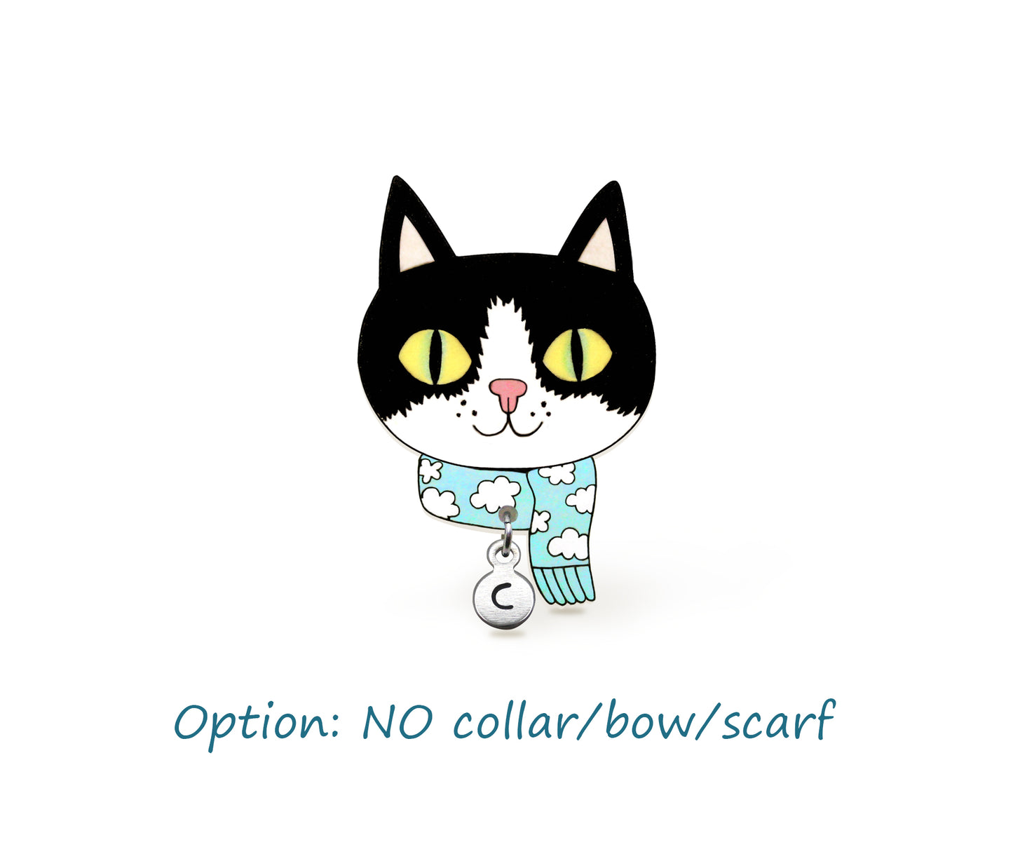 Black & White Tuxedo Cat Pin | Fun Pet Lover Gift
