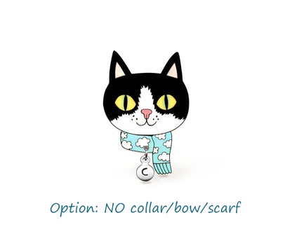 Black & White Tuxedo Cat Pin | Fun Pet Lover Gift