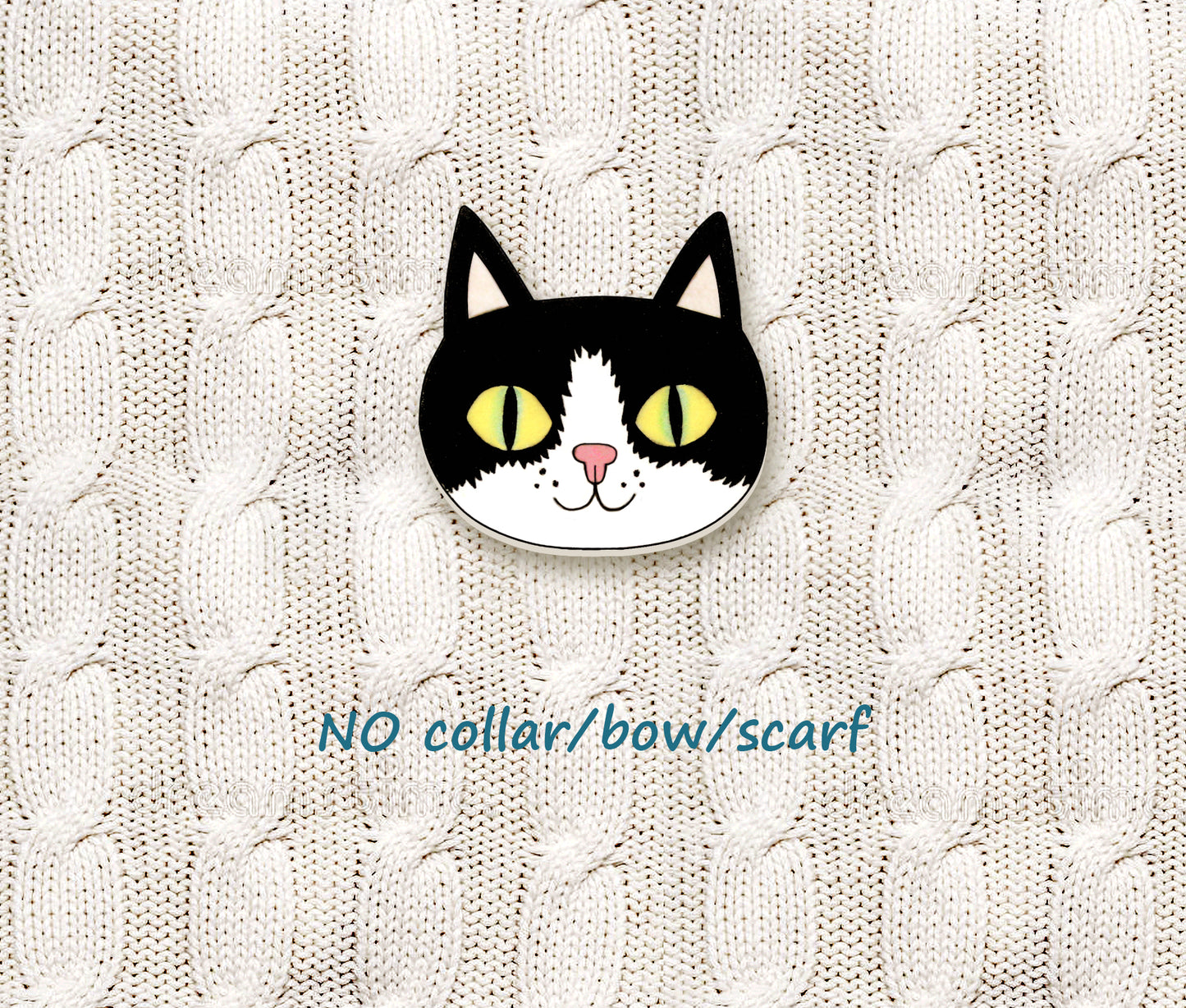 Black & White Tuxedo Cat Pin | Fun Pet Lover Gift