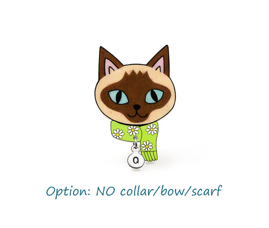 Siamese Cat Pin | Handmade Pet Jewelry