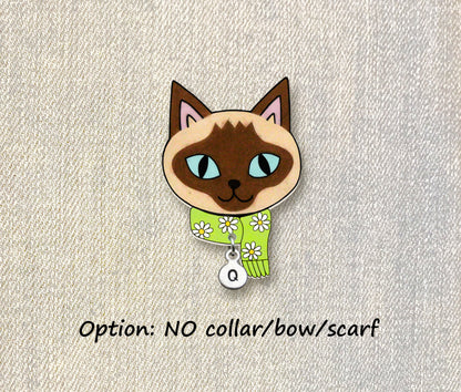 Siamese Cat Pin | Handmade Pet Jewelry
