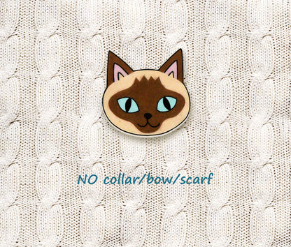 Siamese Cat Pin | Handmade Pet Jewelry