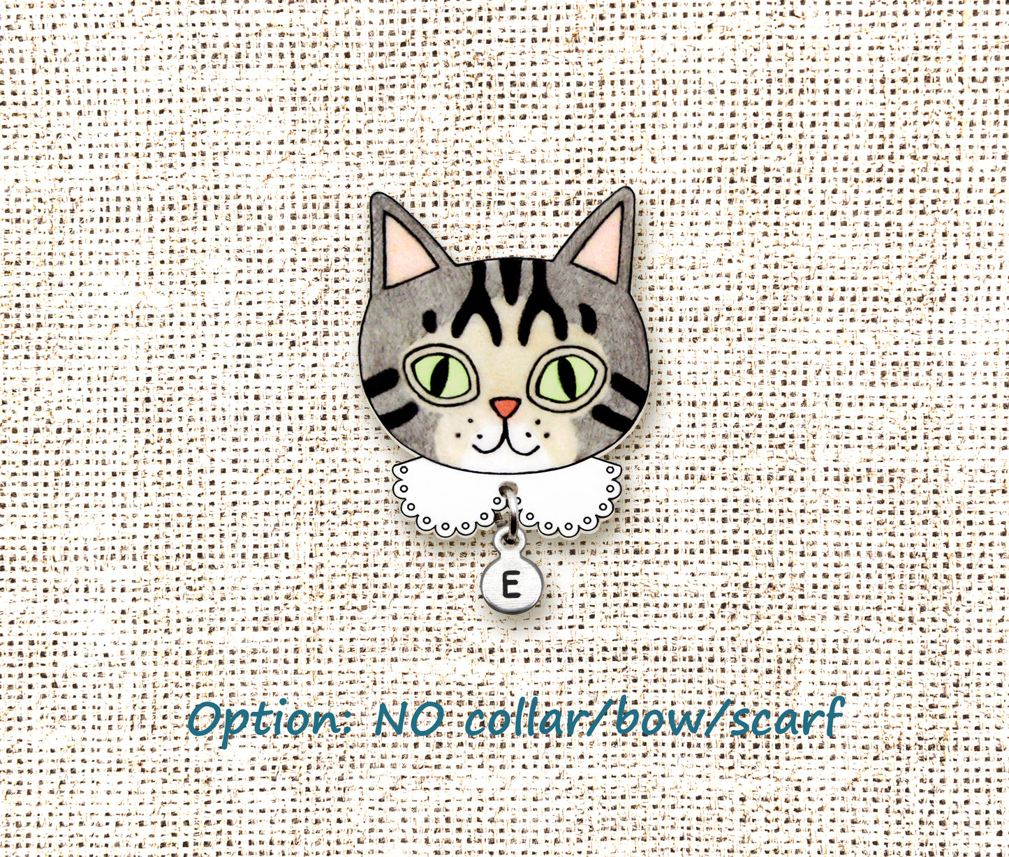 Gray Tabby Cat Pin | Unique Feline Brooch