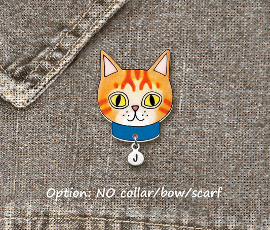 Orange Tabby Cat Pin | Unique Ginger Cat Lover Gift