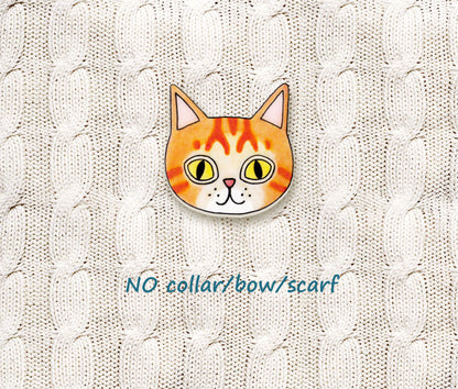 Orange Tabby Cat Pin | Unique Ginger Cat Lover Gift