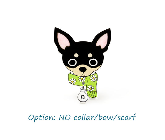 Black & Tan Chihuahua Pin | Custom Dog jewelry
