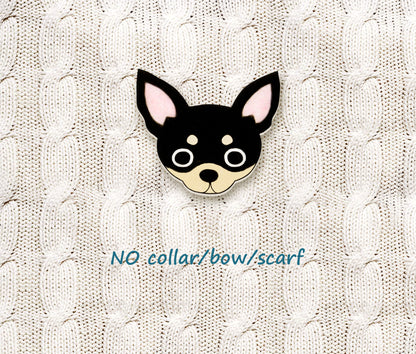 Black & Tan Chihuahua Pin | Custom Dog jewelry