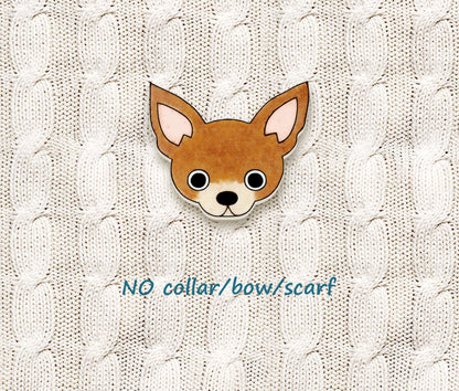 Brown Tan Chihuahua Pin | Cute Brown Dog Jewelry