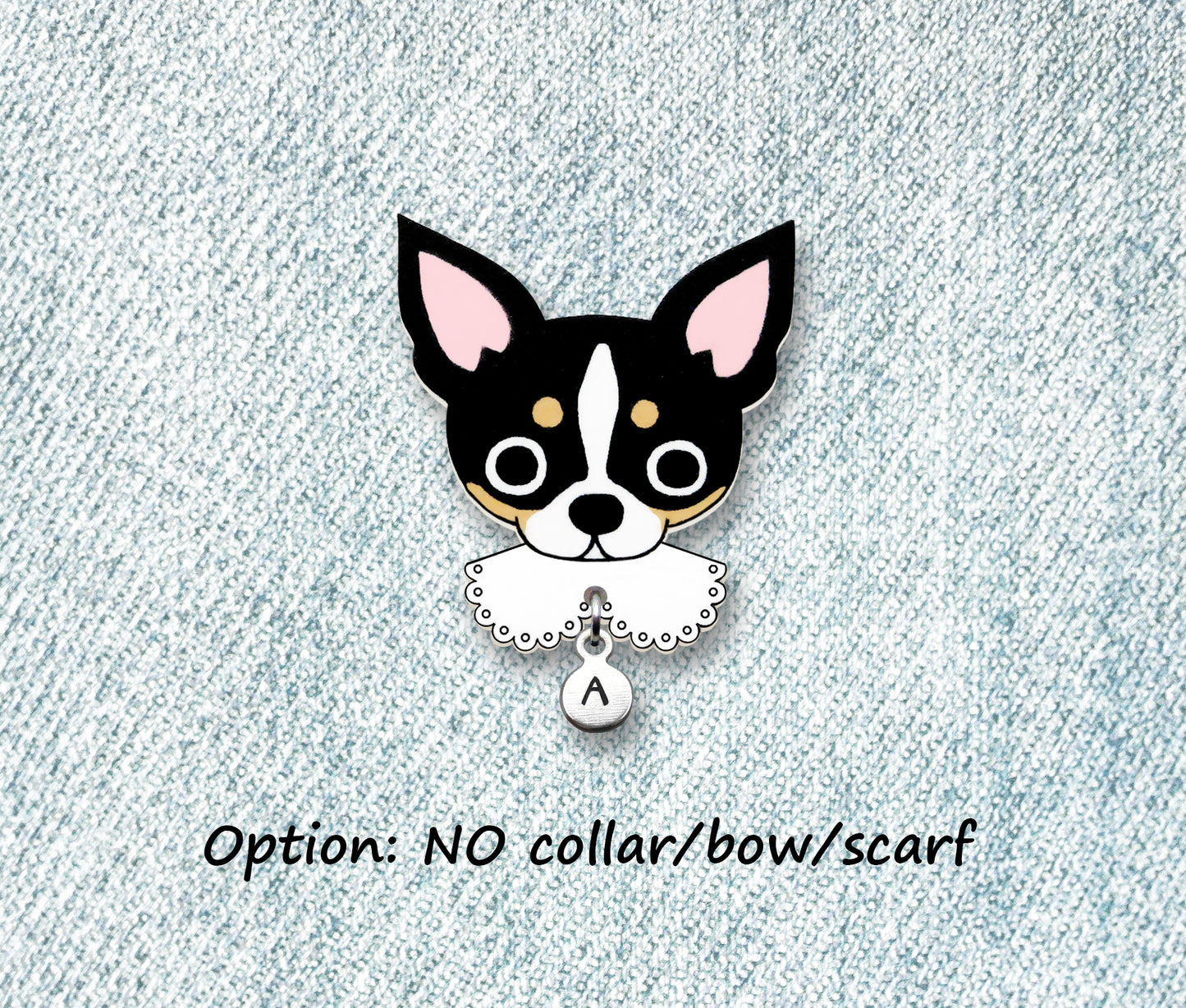 Tricolor Chihuahua Pin | Custom Dog Brooch