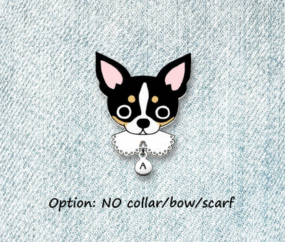 Tricolor Chihuahua Pin | Custom Dog Brooch
