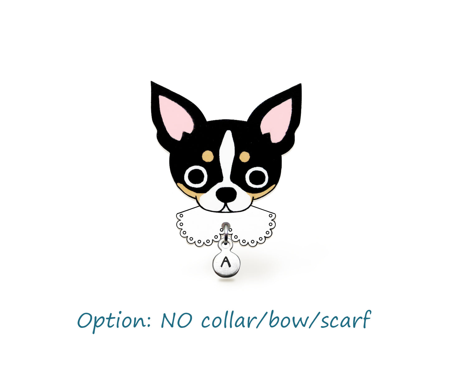 Tricolor Chihuahua Pin | Custom Dog Brooch