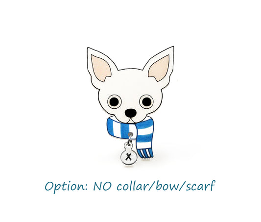 White Chihuahua Pin | Cute White Dog Lover Gift