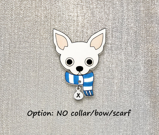 White Chihuahua Pin | Cute White Dog Lover Gift