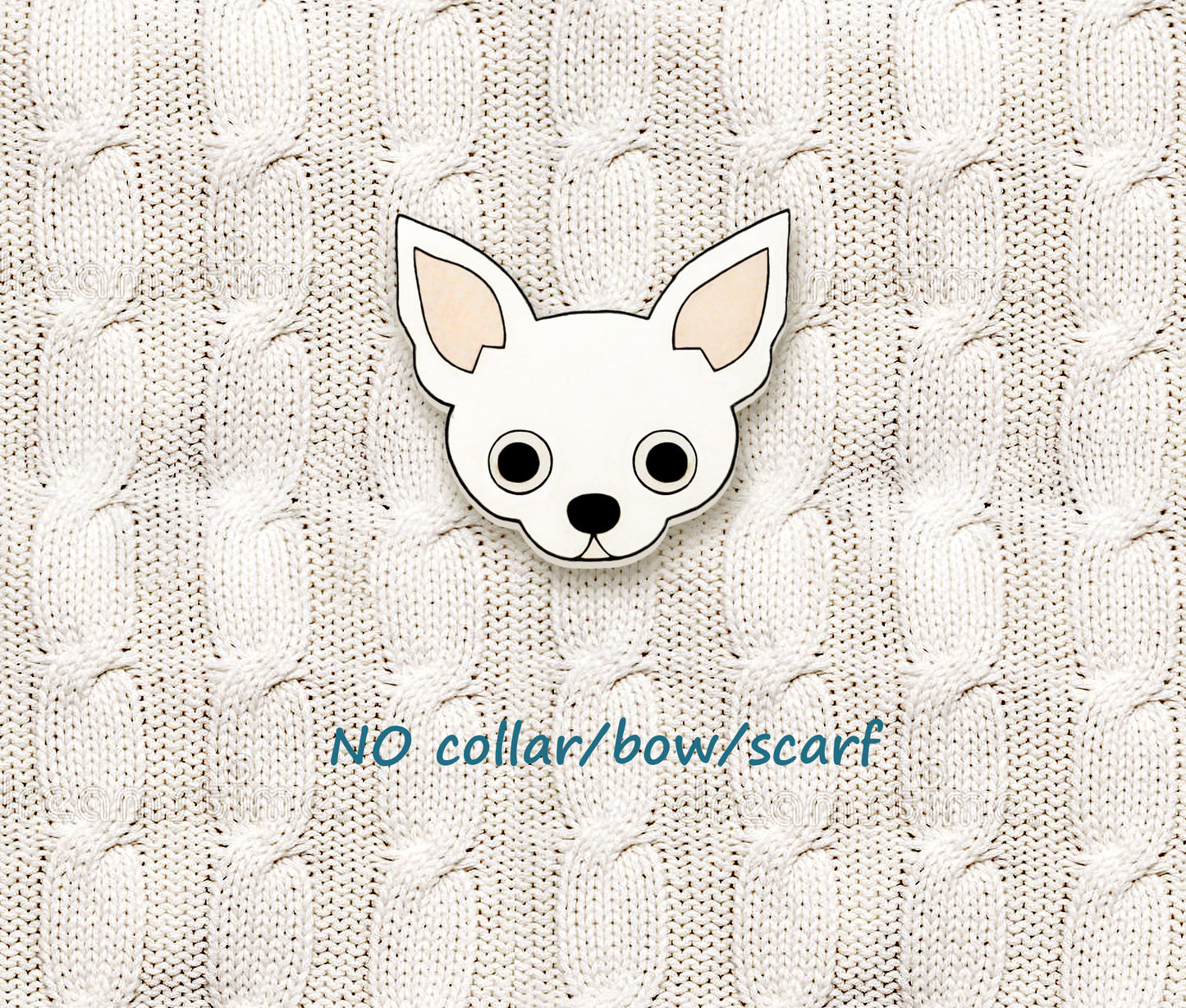 White Chihuahua Pin | Cute White Dog Lover Gift
