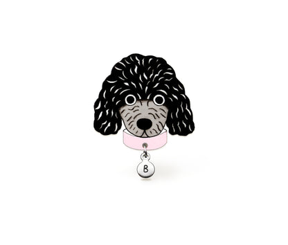 Black Cockapoo Poodle Pin | Handmade Fun Dog Brooch