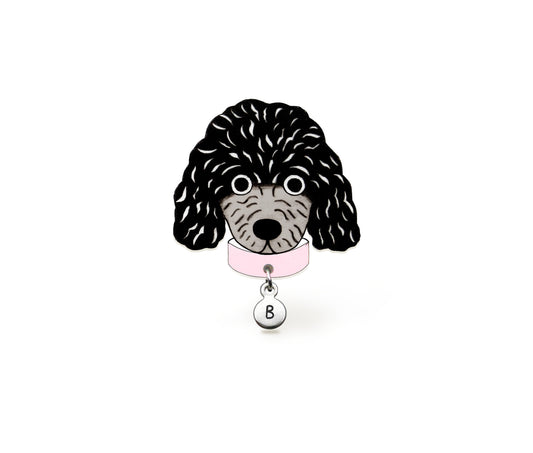Black Cockapoo Poodle Pin | Handmade Fun Dog Brooch