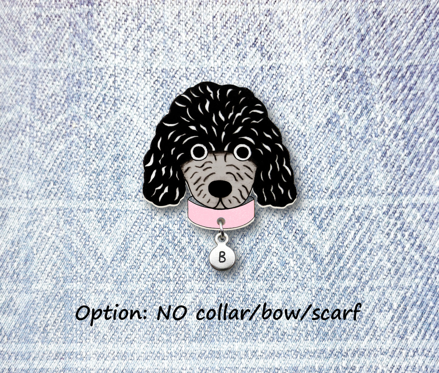 Black Cockapoo Poodle Pin | Handmade Fun Dog Brooch