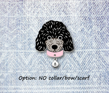 Black Cockapoo Poodle Pin | Handmade Fun Dog Brooch