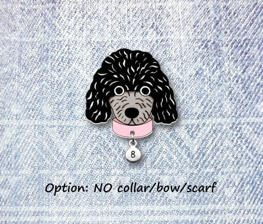 Black Cockapoo Poodle Pin | Handmade Fun Dog Brooch