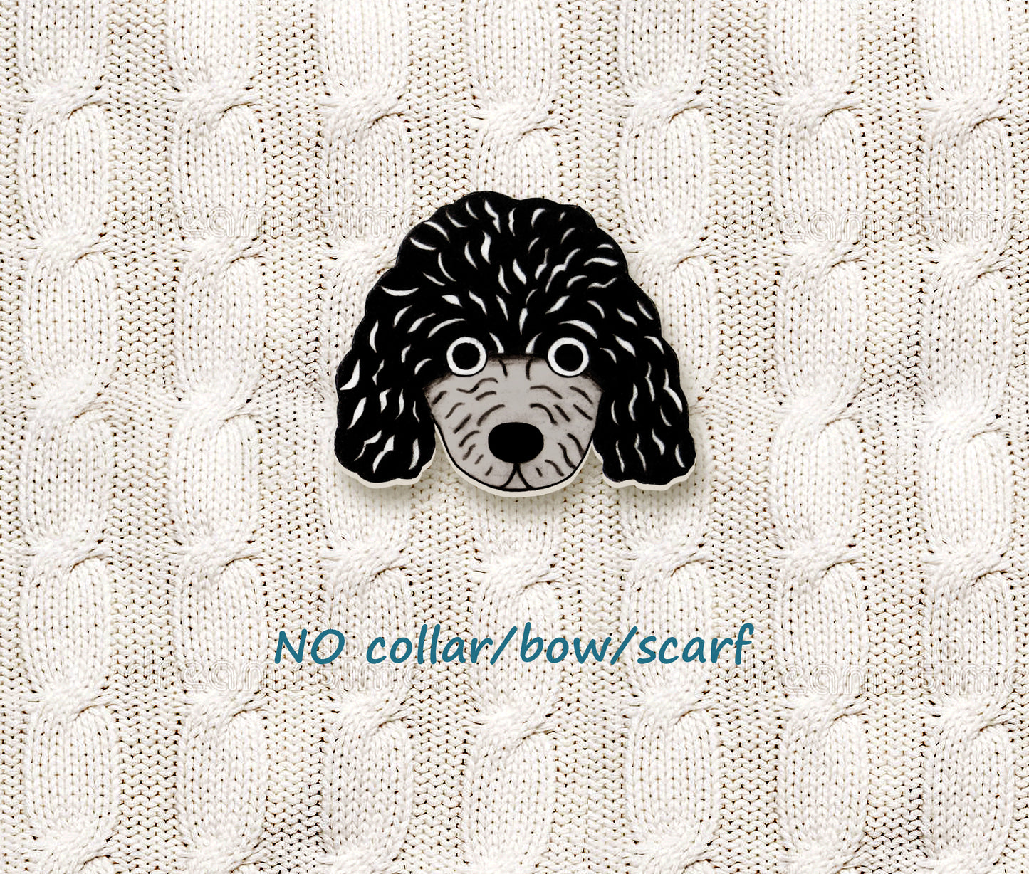 Black Cockapoo Poodle Pin | Handmade Fun Dog Brooch