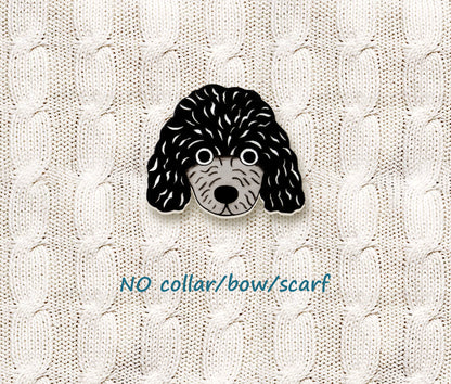 Black Cockapoo Poodle Pin | Handmade Fun Dog Brooch