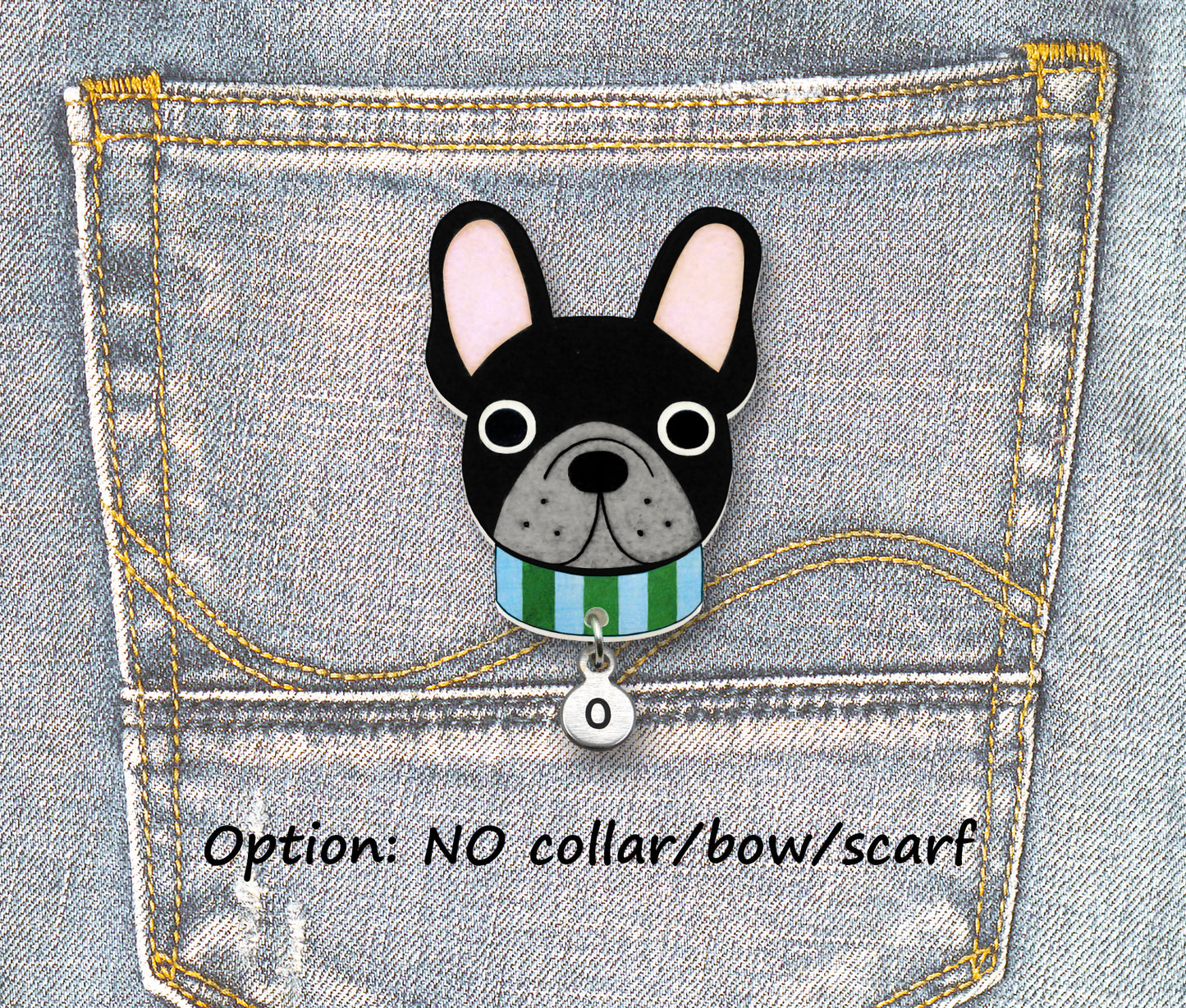 Black French Bulldog Pin | Handcrafted Dog Jewelry