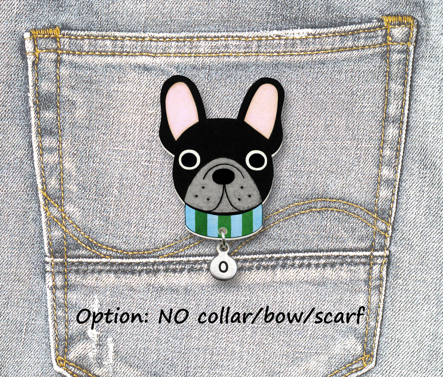 Black French Bulldog Pin | Handcrafted Dog Jewelry