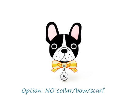 Black & White French Bulldog Pin | Unique Dog Lover Gift