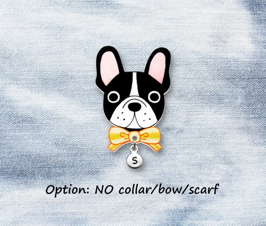 Black & White French Bulldog Pin | Unique Dog Lover Gift