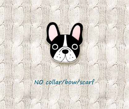Black & White French Bulldog Pin | Unique Dog Lover Gift