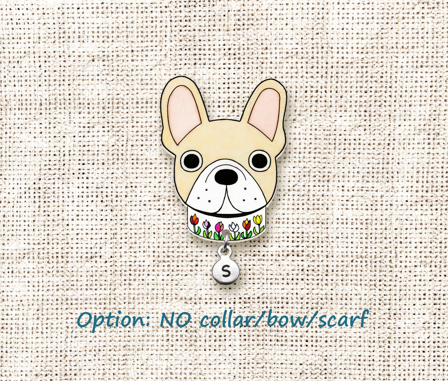 Cream French Bulldog Pin | Unique Dog Mon Gift