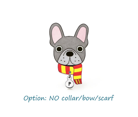 Blue Gray Lilac French Bulldog Pin | Unique Dog Lover Jewelry