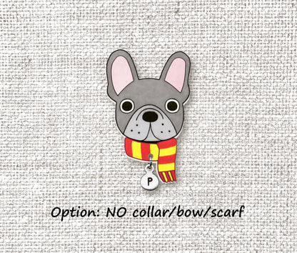 Blue Gray Lilac French Bulldog Pin | Unique Dog Lover Jewelry