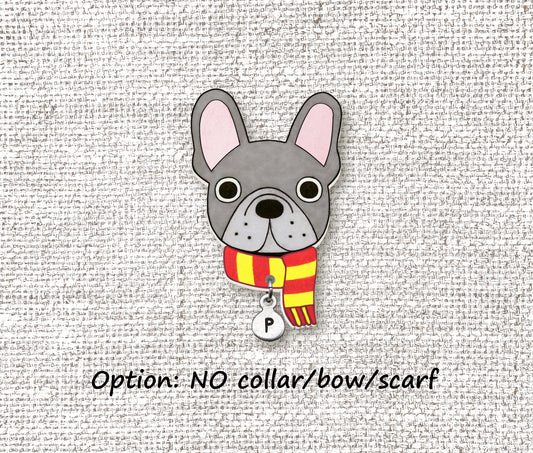 Blue Gray Lilac French Bulldog Pin | Unique Dog Lover Jewelry