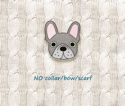 Blue Gray Lilac French Bulldog Pin | Unique Dog Lover Jewelry