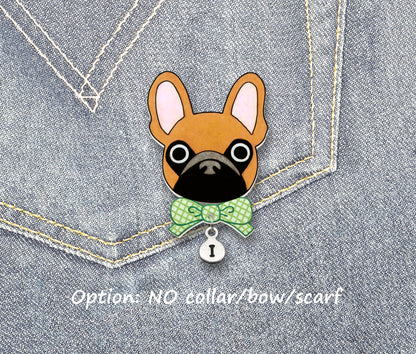 Red Fawn French Bulldog Pin | Unique Dog Jewelry