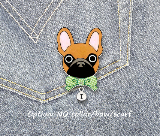 Red Fawn French Bulldog Pin | Unique Dog Jewelry