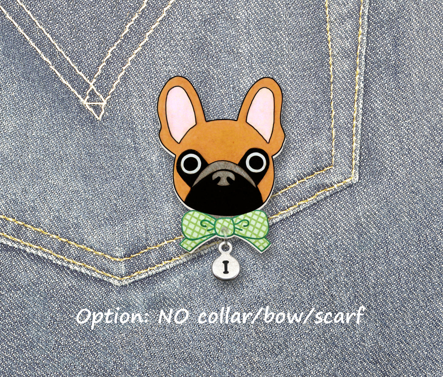 Red Fawn French Bulldog Pin | Unique Dog Jewelry