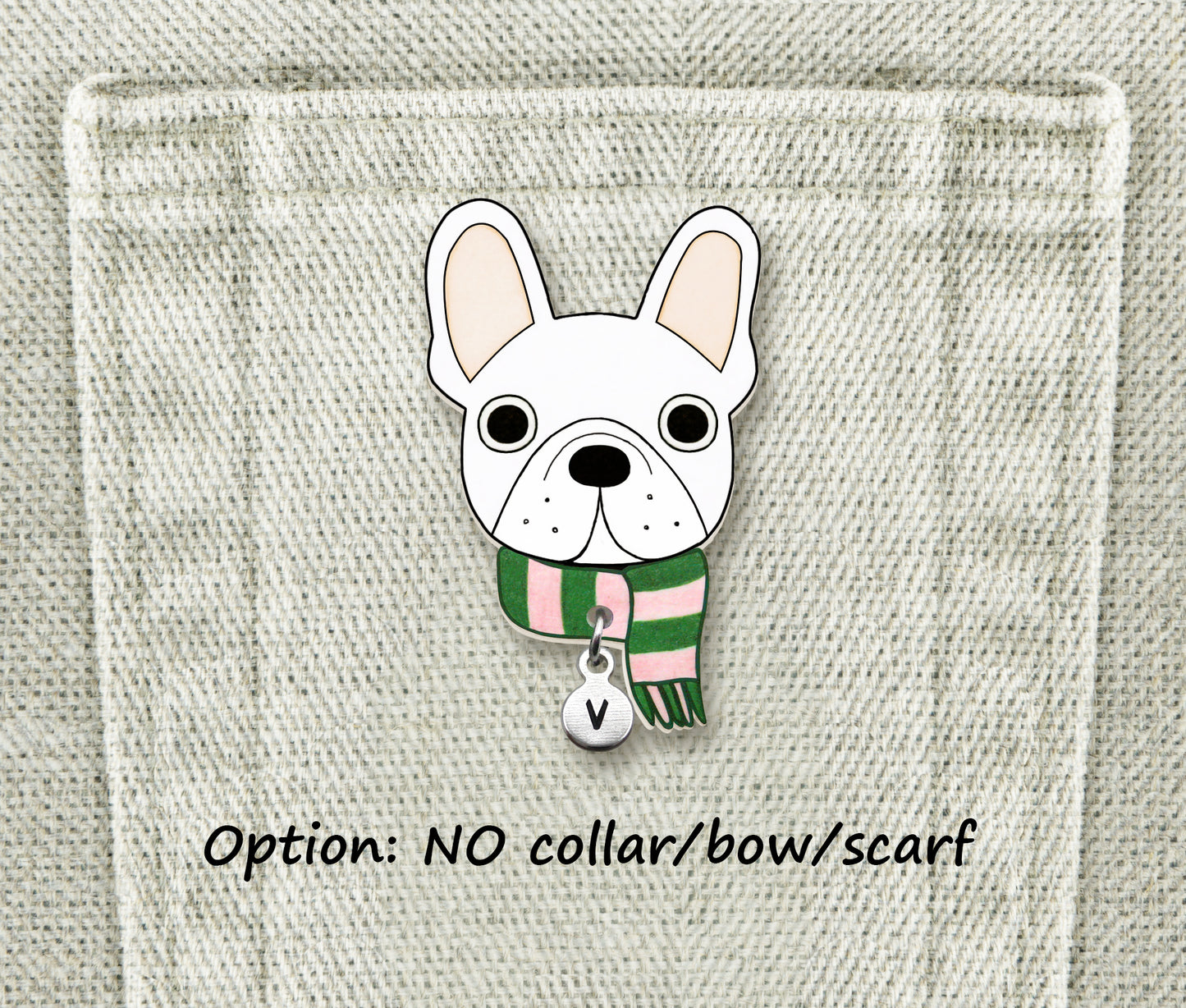 White French Bulldog Pin | Handcrafted Dog Lover Gift