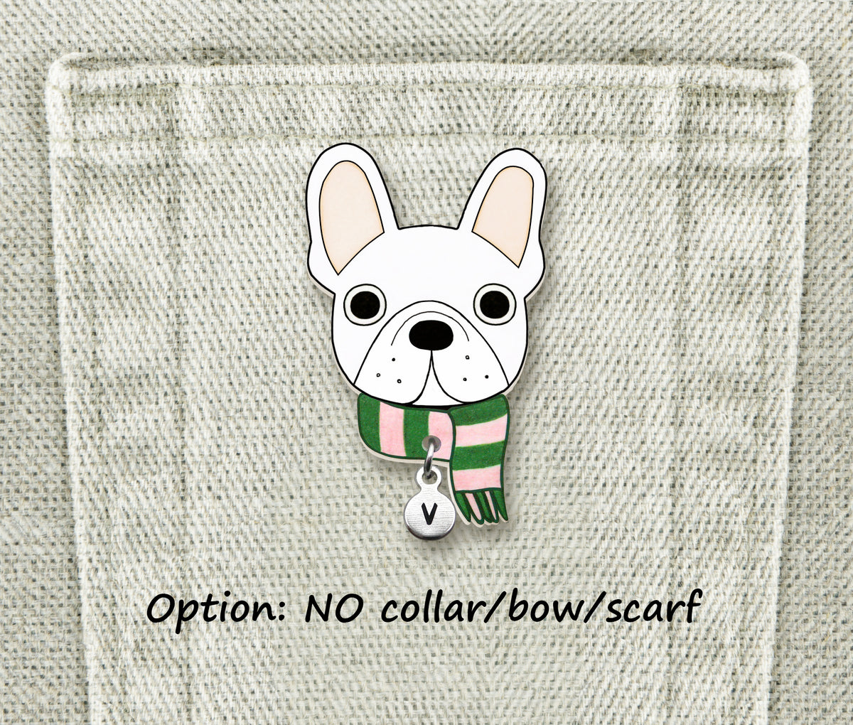 White French Bulldog Pin | Handcrafted Dog Lover Gift