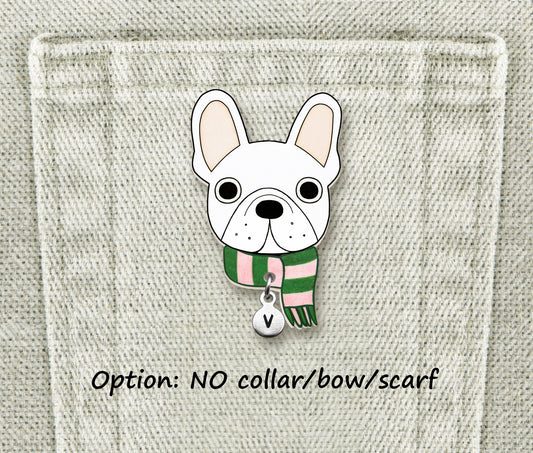 White French Bulldog Pin | Handcrafted Dog Lover Gift