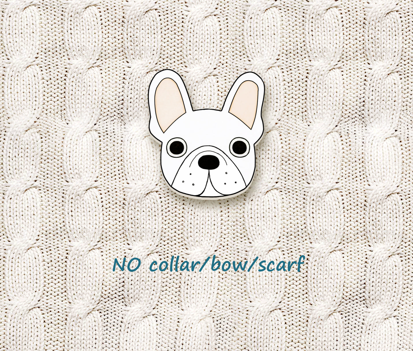 White French Bulldog Pin | Handcrafted Dog Lover Gift