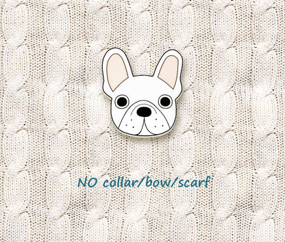 White French Bulldog Pin | Handcrafted Dog Lover Gift